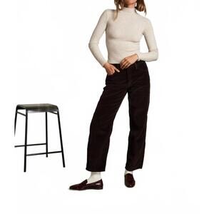 NEW PERFECTWHITETEE noelle rib turtleneck sweater in oatmeal